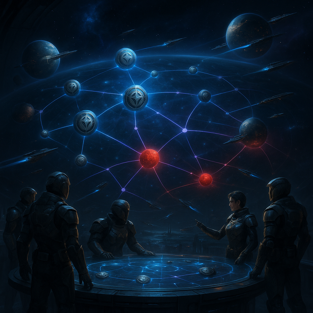 Cuenta múltiple de alianza en War for Galaxy: para qué sirve y en qué se diferencia del imperio personal