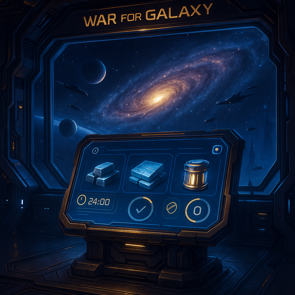 Intercambio de recursos en War for Galaxy: cómo no perder el depósito y leer las notificaciones de los lotes