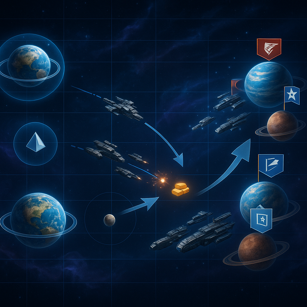 Which Planets Can Be Captured in War for Galaxy: Players' Personal Colonies and Alliance Planets
