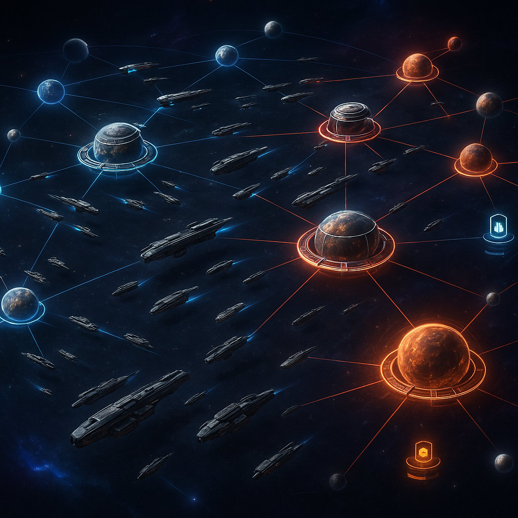 Стратегия контроля систем в War for Galaxy: как Альянсы получают владение и бонус синергии