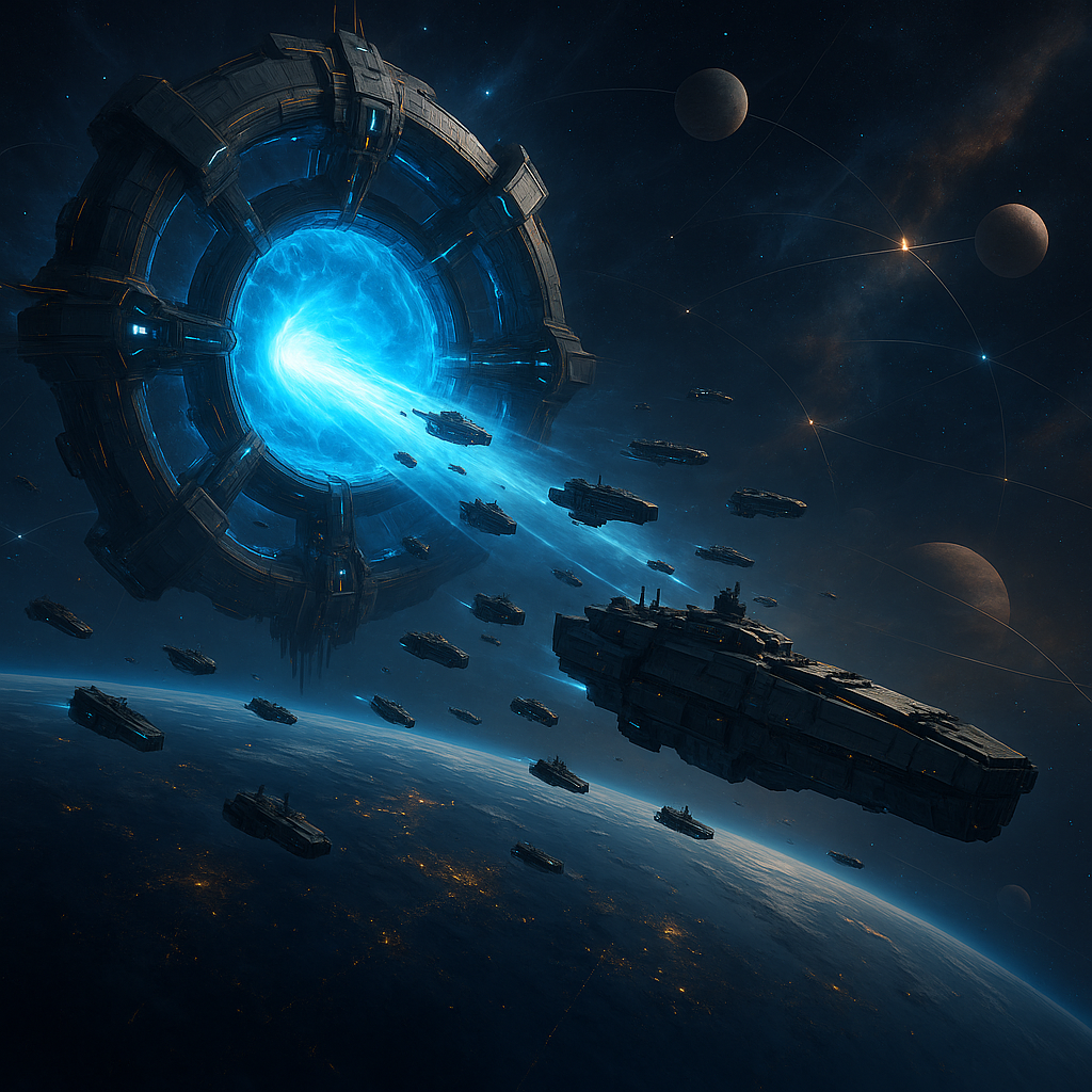 Teletransporte en War for Galaxy: 5 minutos, cero combustible y nuevas reglas de movilidad