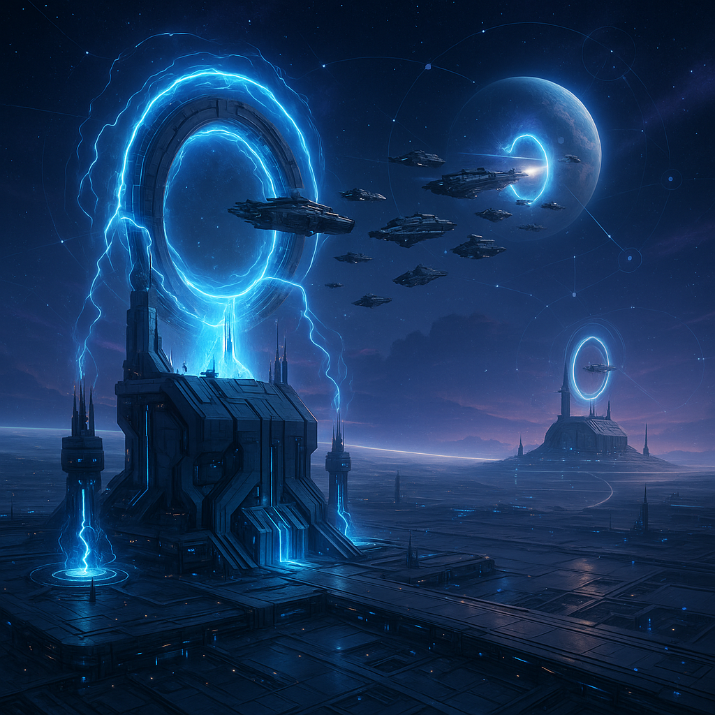Teletransporte en War for Galaxy: cómo transferir rápidamente la flota entre tus propios planetas