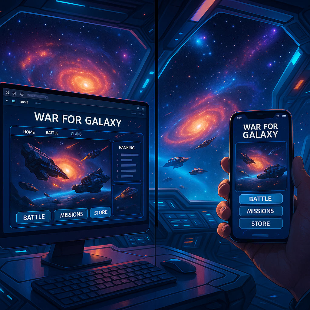 War for Galaxy: особенности браузерной версии против мобильной — сравнение производительности и удобства