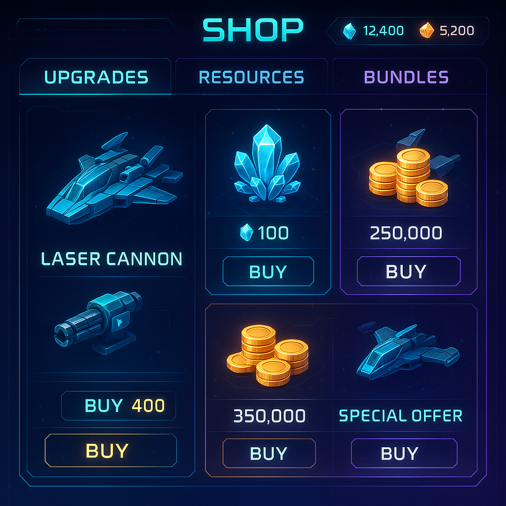 War for Galaxy: как грамотно использовать внутриигровой магазин — обзор ассортимента