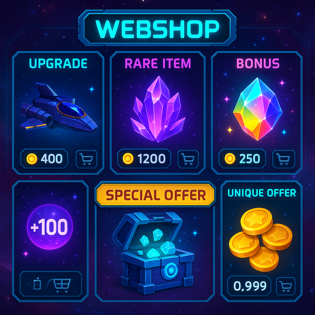 War for Galaxy: How to Use the Official Webshop — Overview of Products, Bonuses, and Unique Offers