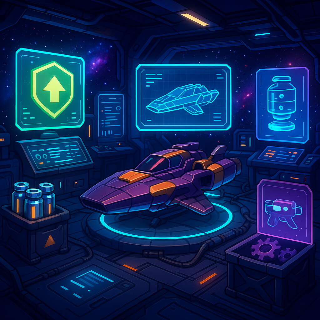 War for Galaxy: магазин в игре — обзор главных предметов для улучшения техники