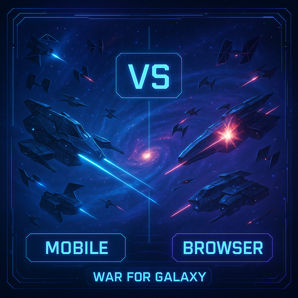 War for Galaxy: сравнение мобильной и браузерной версий игры — плюсы, минусы, производительность
