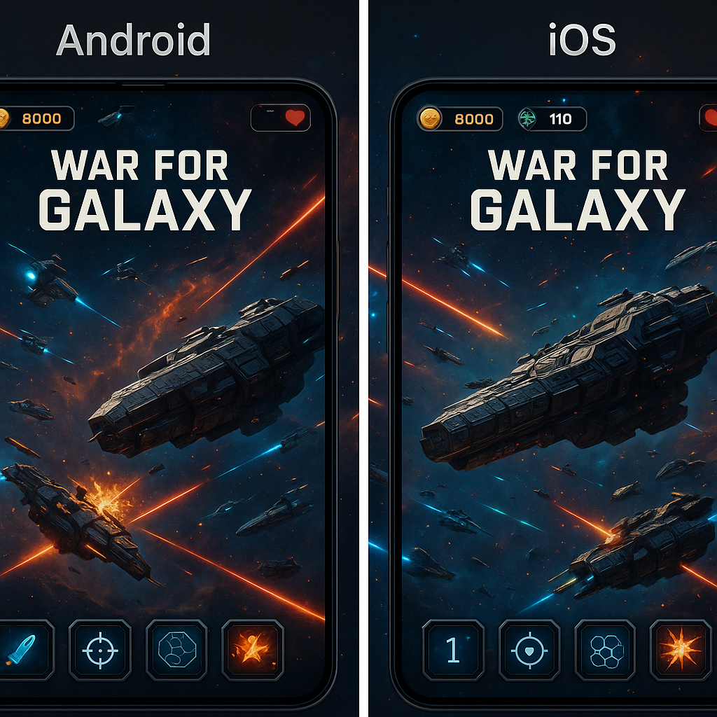 War for Galaxy: сравнение мобильных платформ Android и iOS — производительность, управление и мультимедиа