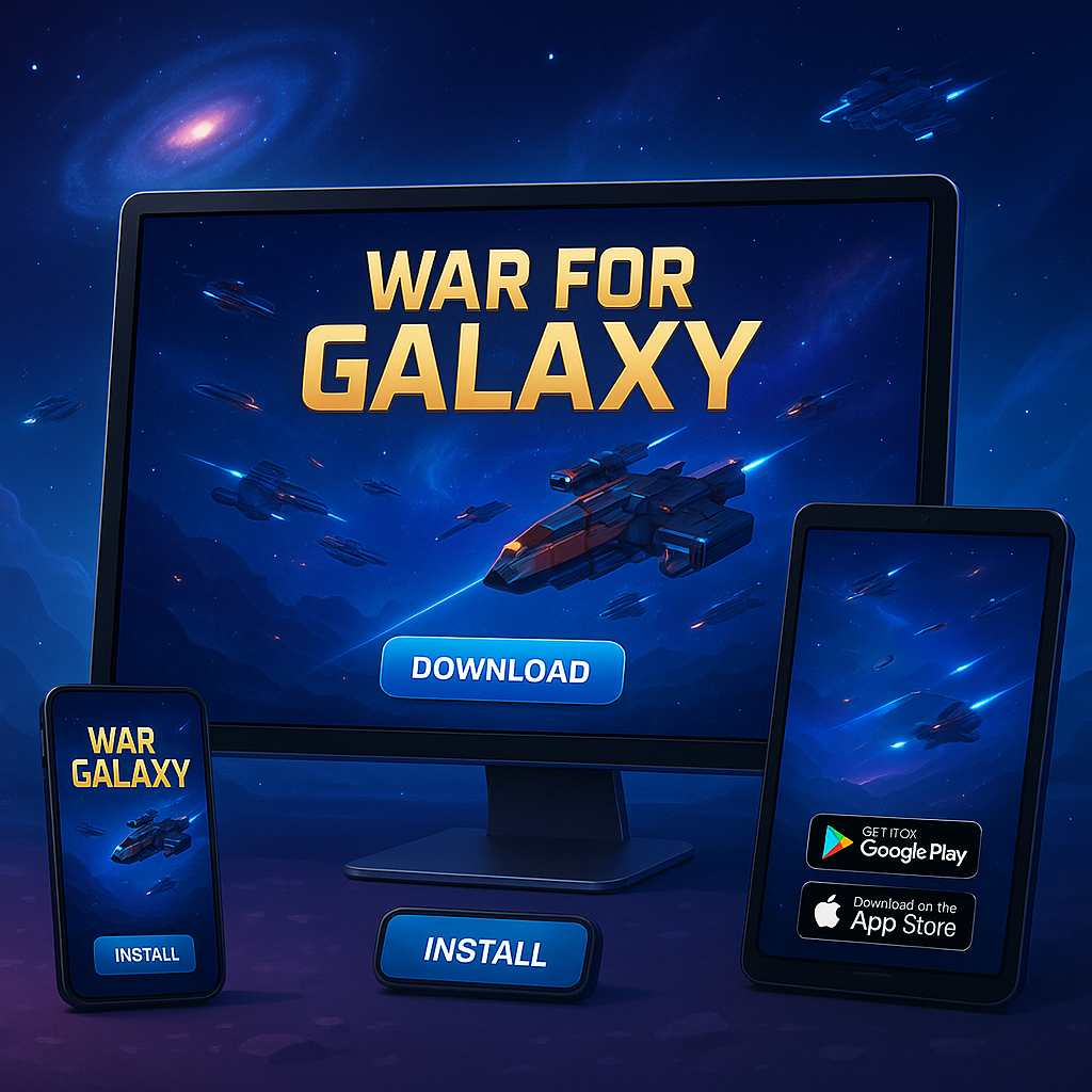 War for Galaxy: Comparison of Available Download Platforms, Official Website, and Mobile Stores Review