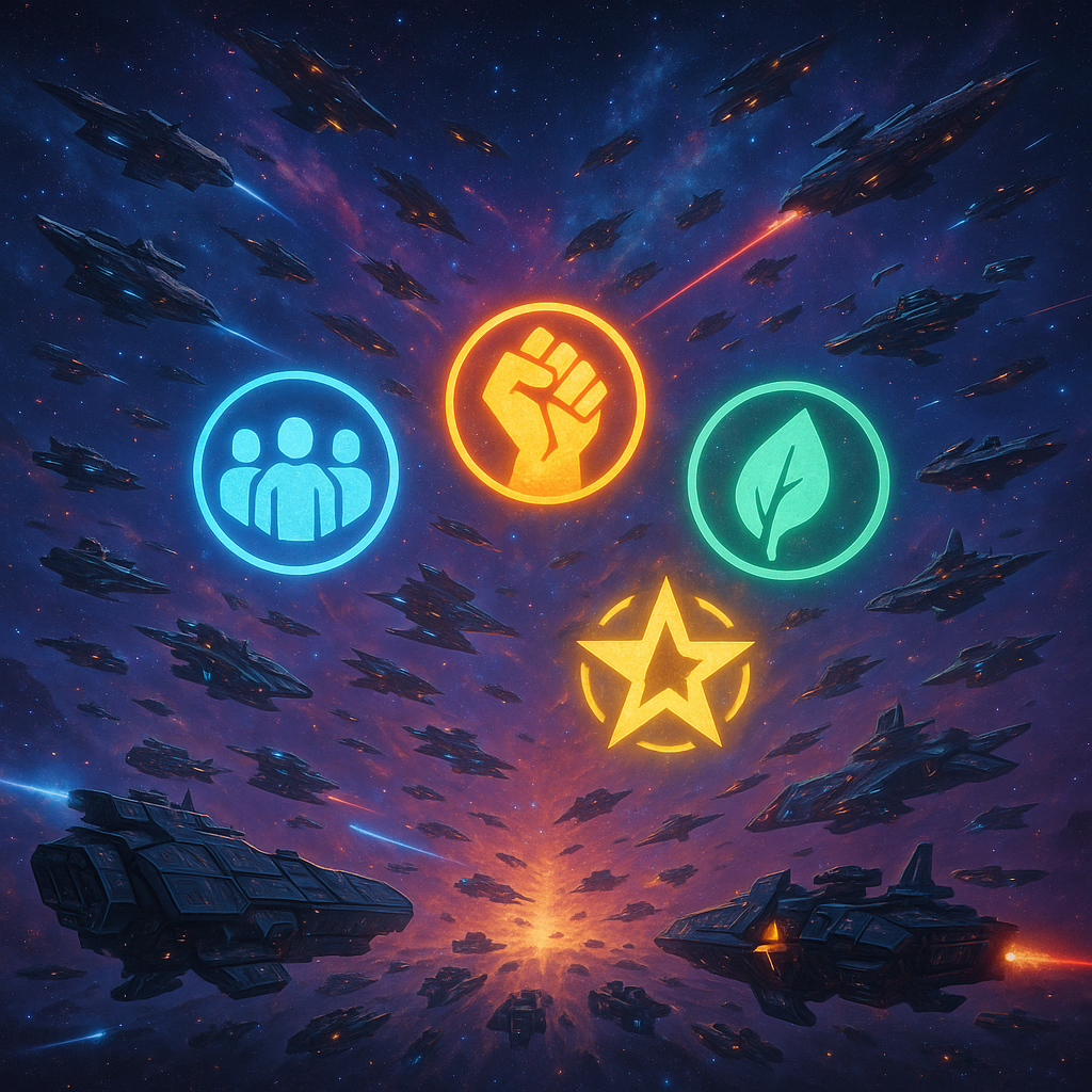 War for Galaxy: возможности сообщества и кланы — преимущества и совместные события