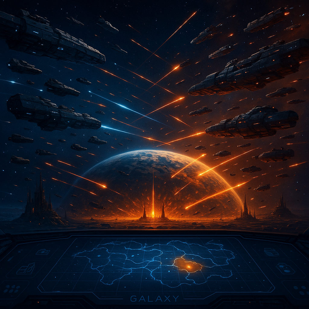Захват альянсовой планеты в War for Galaxy: что происходит с флотом, зданиями и рейтингом